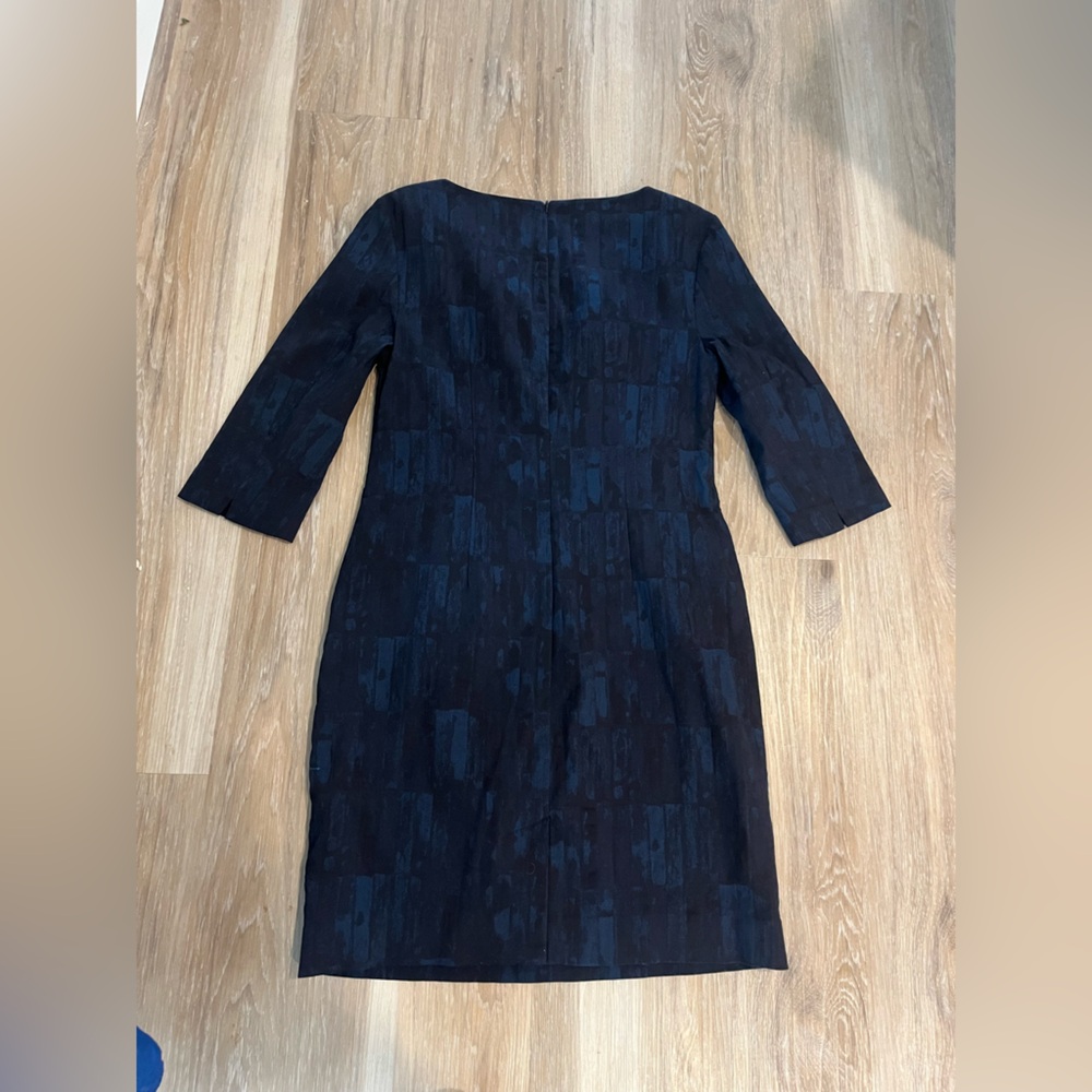 MM LaFleur Etsuko Dress Size 12 Blue Geometric - Picture 3 of 6